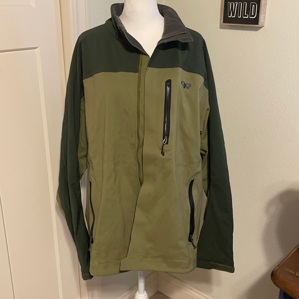 Outdoor Research wind stopper soft shell jacket